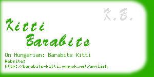 kitti barabits business card